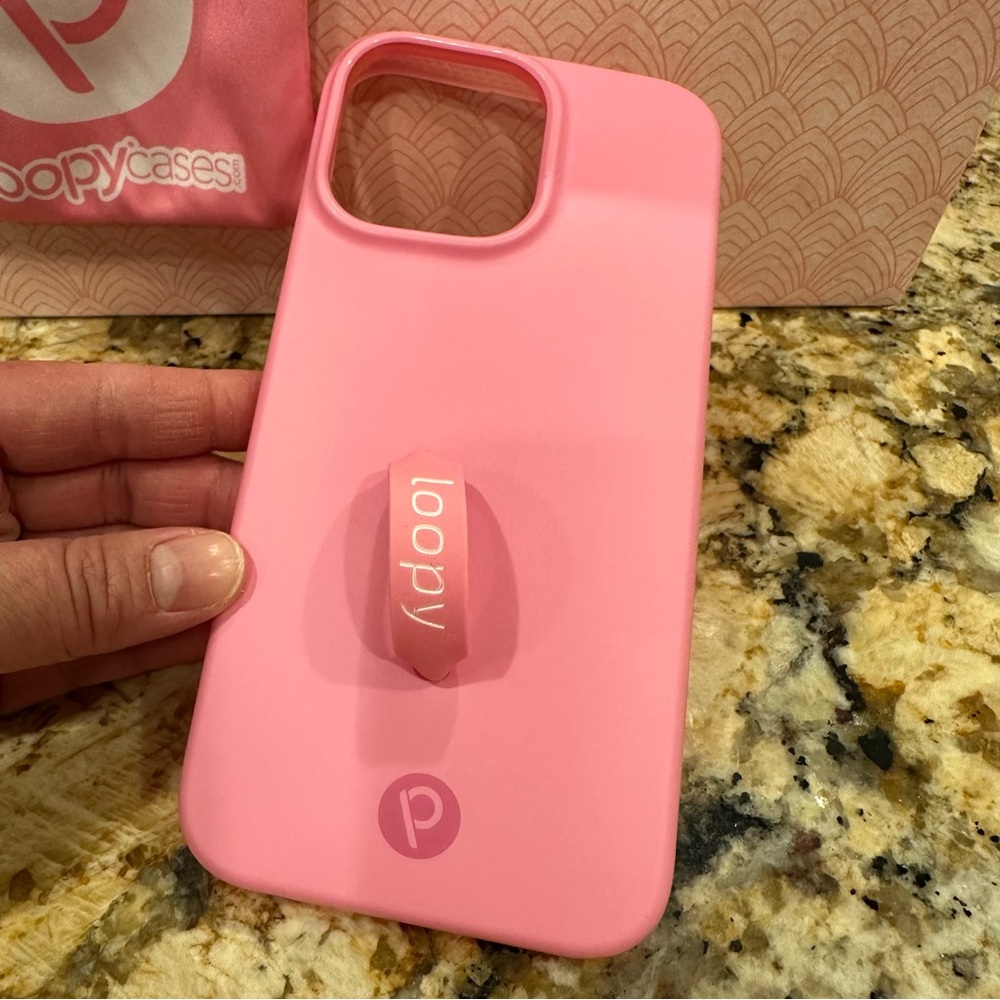 Loopy case for iPhone 14 Pro Max in Bubblegum Pink